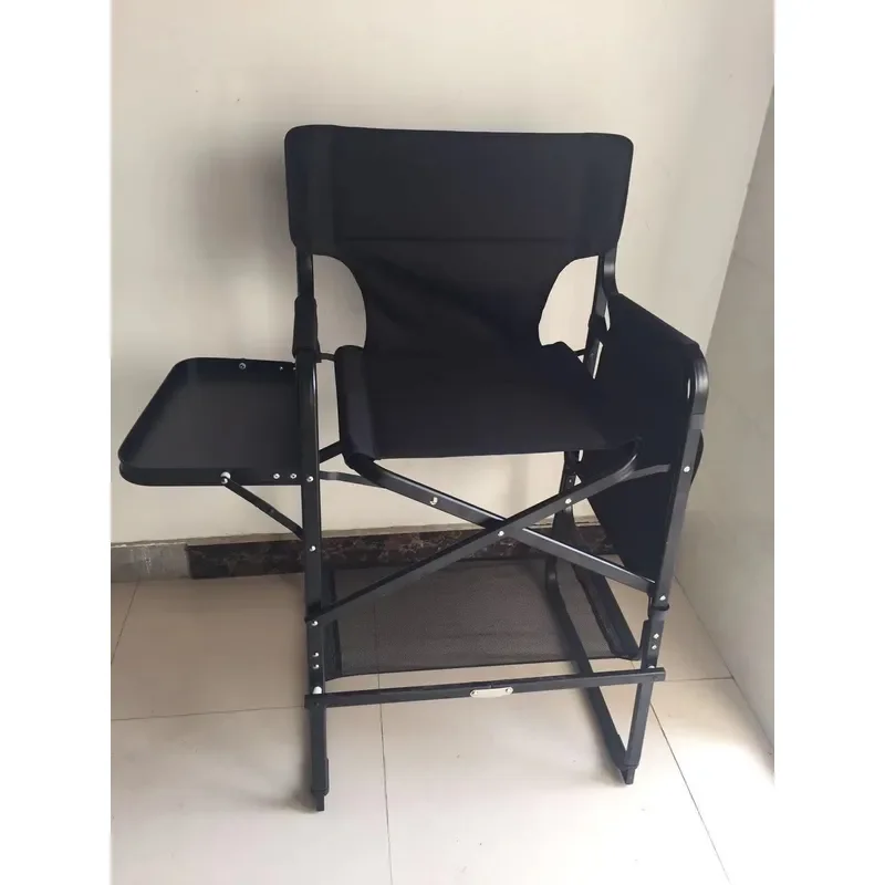Aluminum Alloy Folding Director Chair Portable Canvas Seat for Outdoor Beach Camping Office Computer Leisure Makeup Use