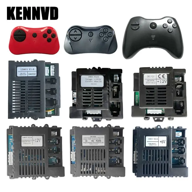 6V12V ZM-DR04 DR01 V2.6 24V LDR01 V1.6 UTV Children Electric Ride on Car Remote Control Unit Box Receiver Controller Motherboard
