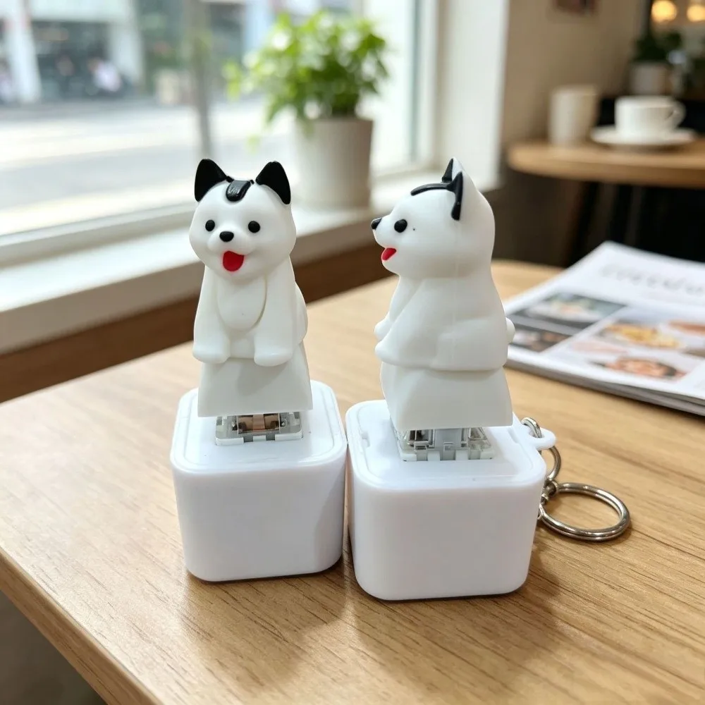 Rechargeable Animal Sound Light Fidget Keychain Simulation Cows Cats Light Up Pet Key Charm Pendant Glowing Voice