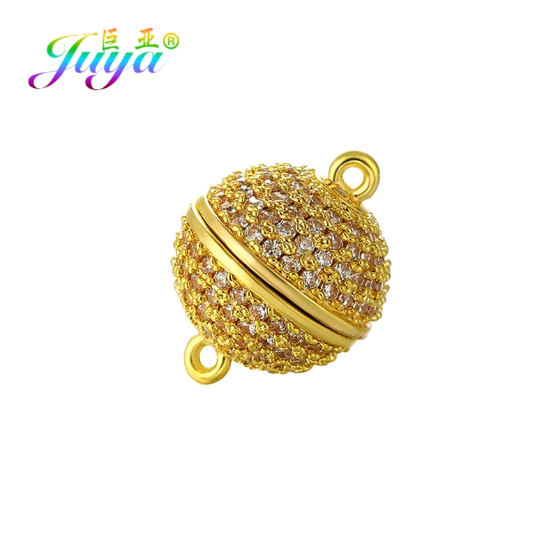 Juya Handmade Beads Jewelry Findings 4 Size Strong Magnetic Clasps & Hooks For Women Crystals Pearls Bracelets Necklaces Making