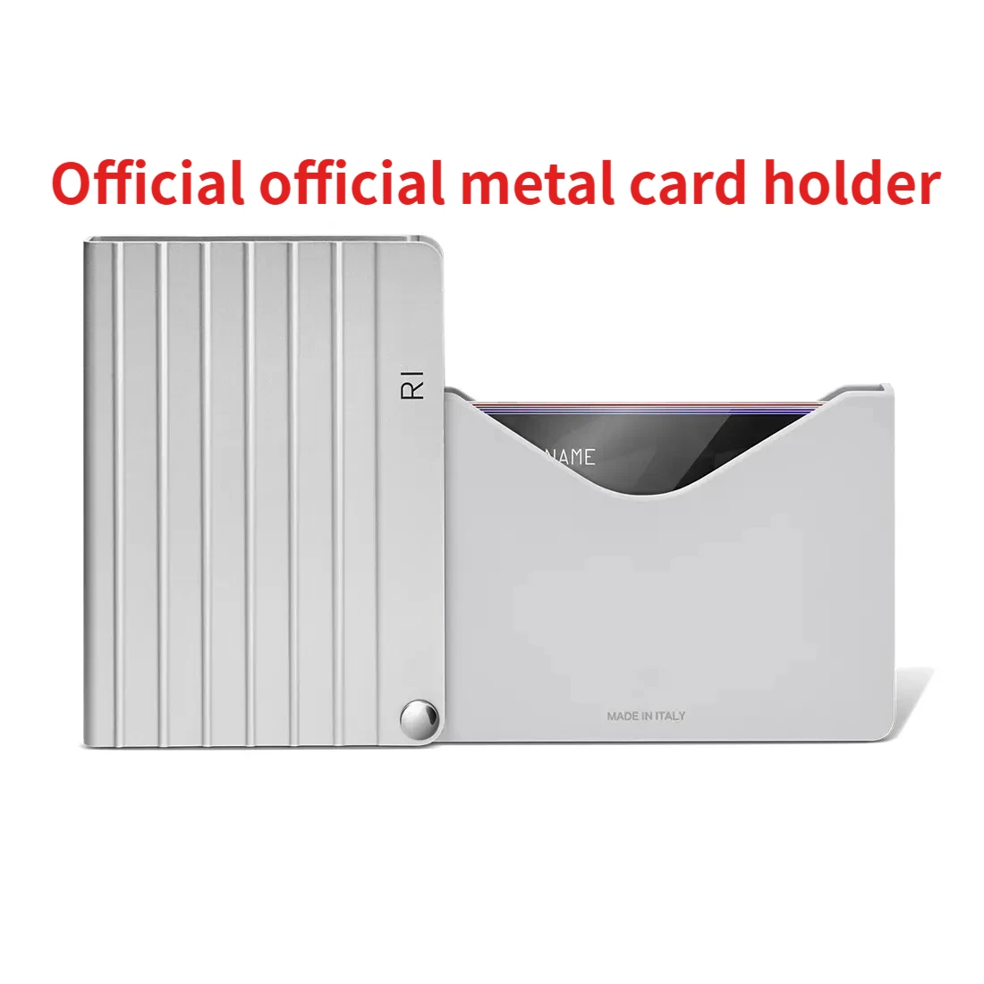Unisex High-Grade Business Card Holder Aluminum-Magnesium Alloy Anti-Loss Certificate Card Storage Fashion Trend Organizer
