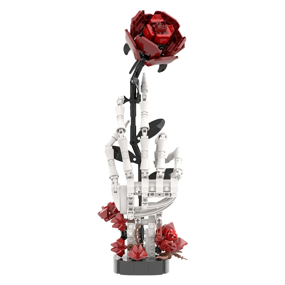 Halloween Ghost Rose Skull Finger Building Blocks DIY Toys Adult Home Decoration Gifts