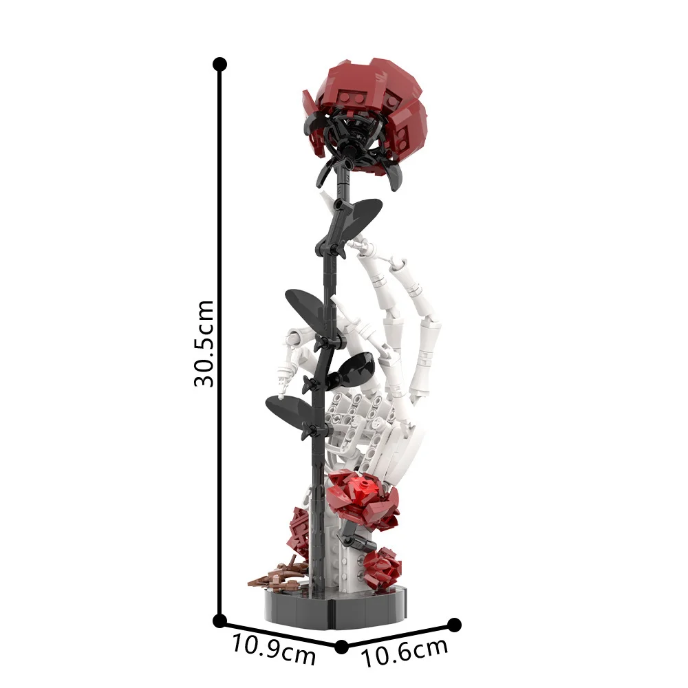 Halloween Ghost Rose Skull Finger Building Blocks DIY Toys Adult Home Decoration Gifts