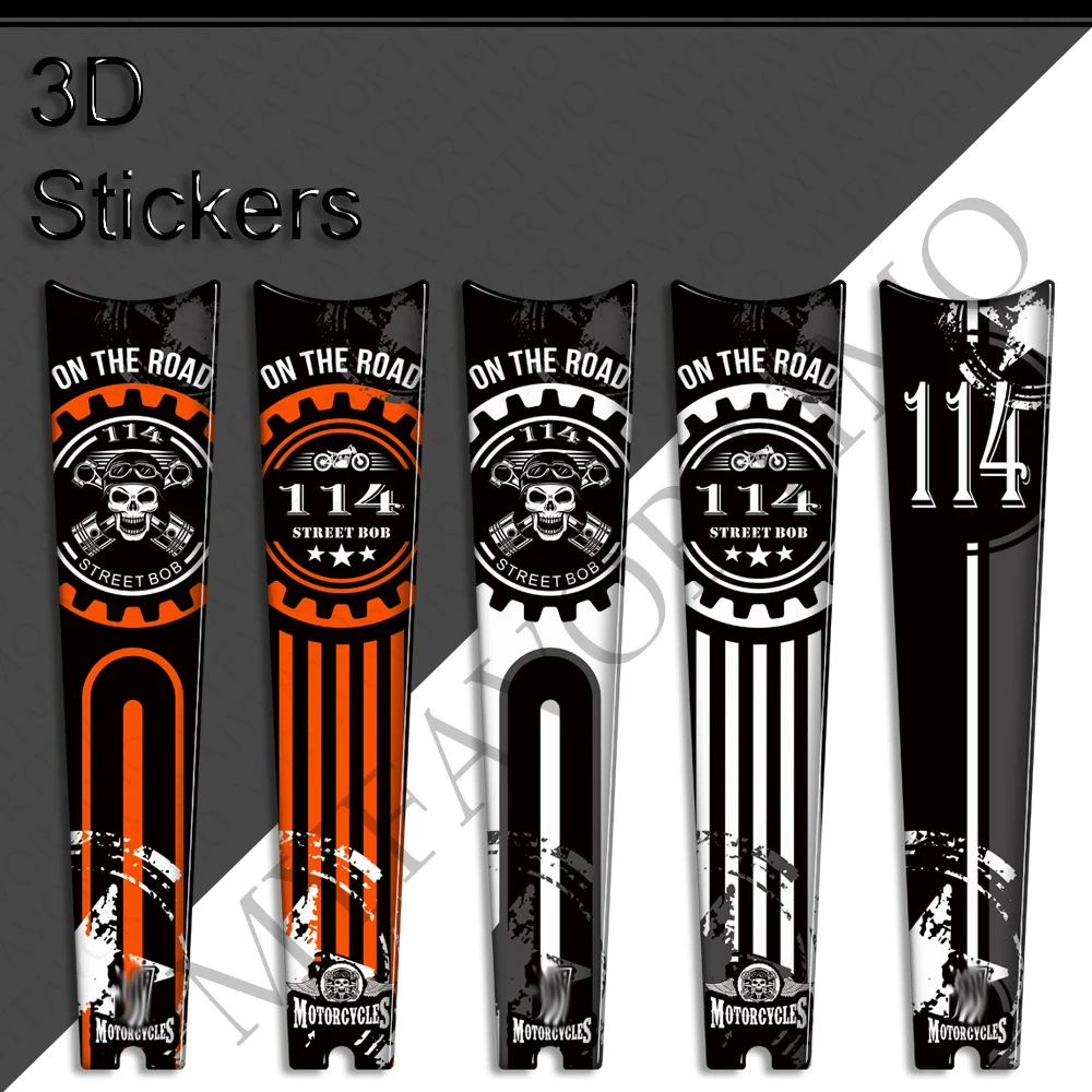 For Harley Davidson Street Bob 114 3D Motorcycle Fuel Tank Pad Knee Decal Protector Sticker Kit Custom Painted Accessories