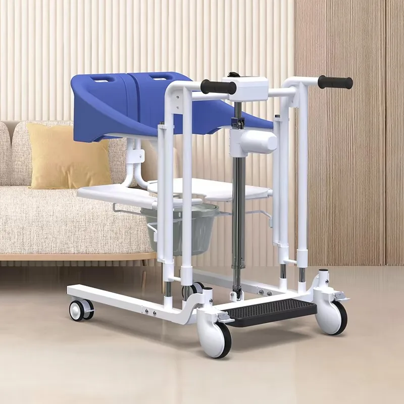 Home Care Patient Elderly Electric Height Auto Adjustable Lifting Commode and Shower Wheelchair ZW365D