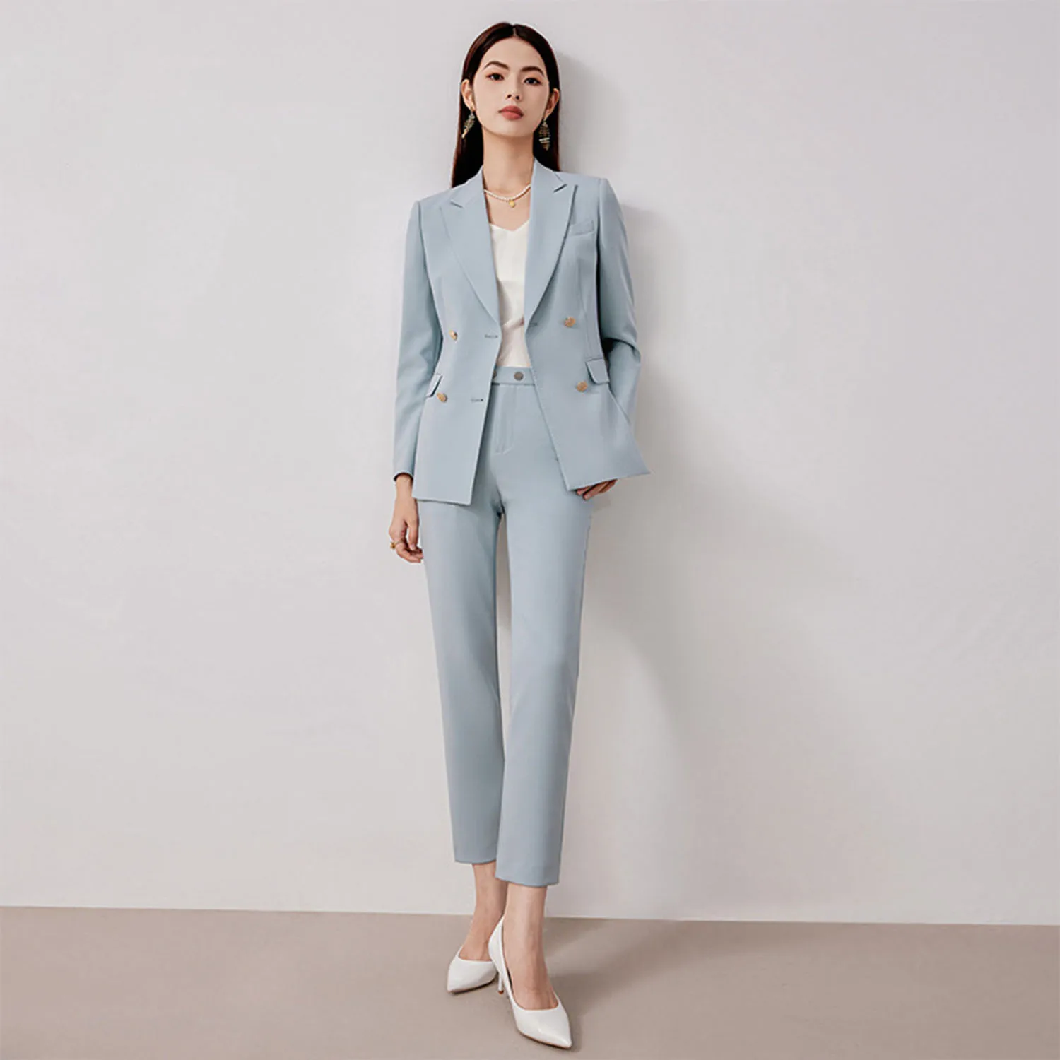 Allingentle Women's Suit 2 Piece Set Business Suit Elegant Pantsuit Set for Party Office Work Outfits Customize