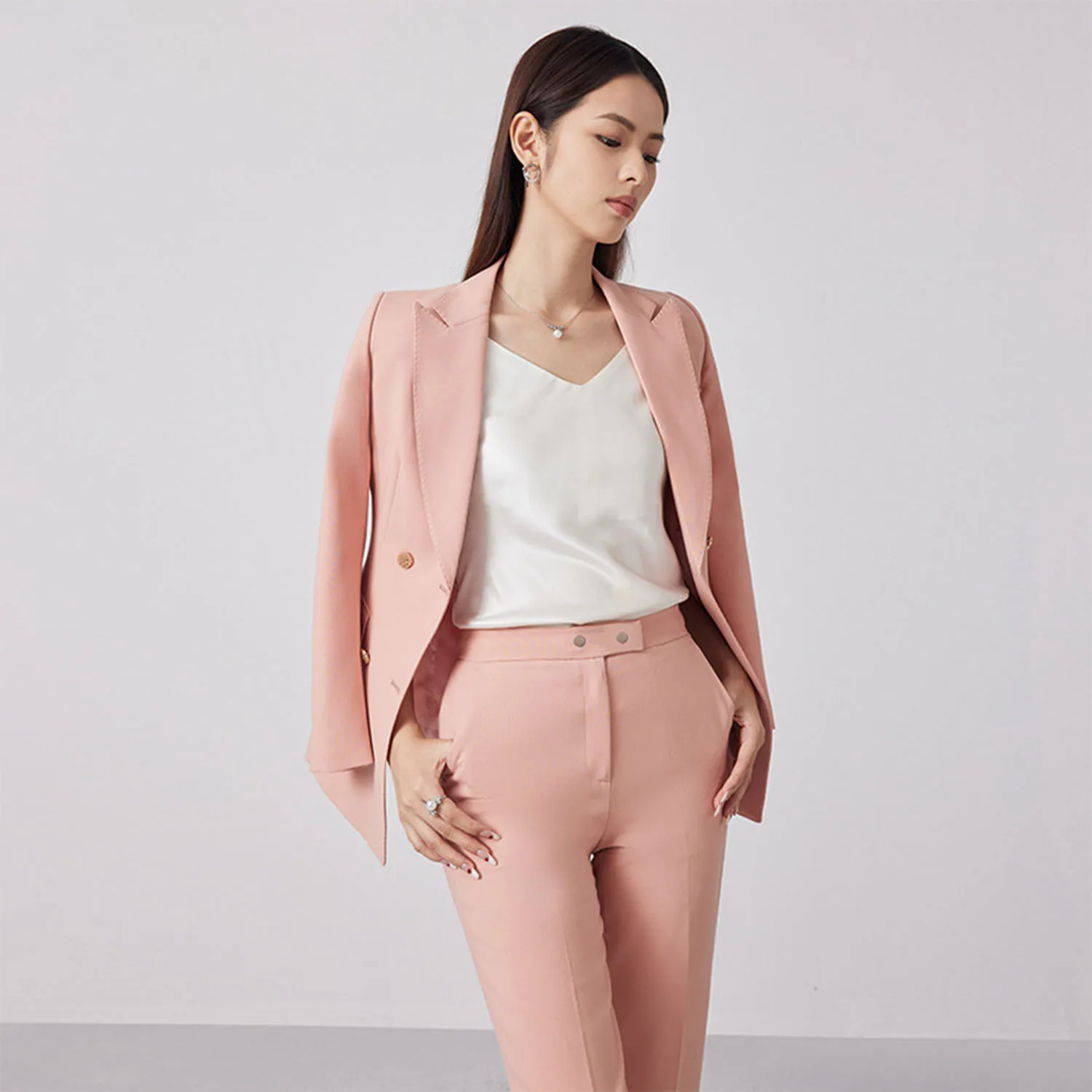 Allingentle Women's Suit 2 Piece Set Business Suit Elegant Pantsuit Set for Party Office Work Outfits Customize