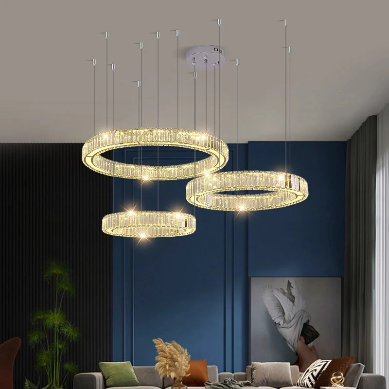 Home Decorationpendant Lights Luxury Crystal Living Room Chandelier Dining Room Pendant Lamp Ceiling Light Indoor Lighting