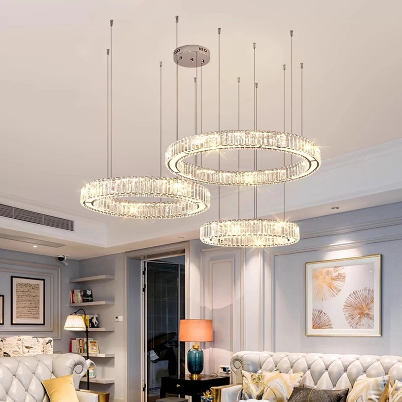 Home Decorationpendant Lights Luxury Crystal Living Room Chandelier Dining Room Pendant Lamp Ceiling Light Indoor Lighting