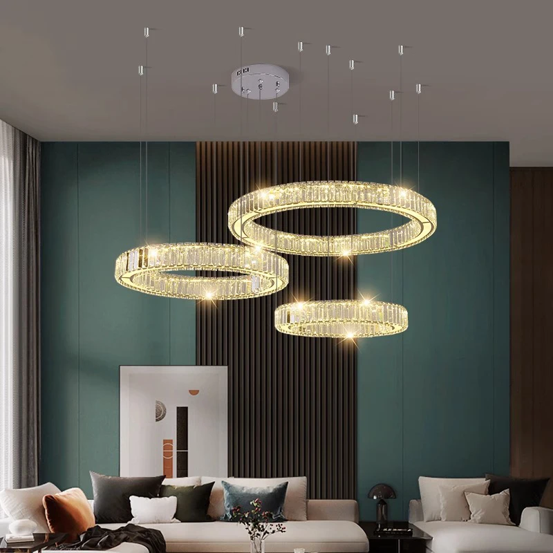 Home Decorationpendant Lights Luxury Crystal Living Room Chandelier Dining Room Pendant Lamp Ceiling Light Indoor Lighting
