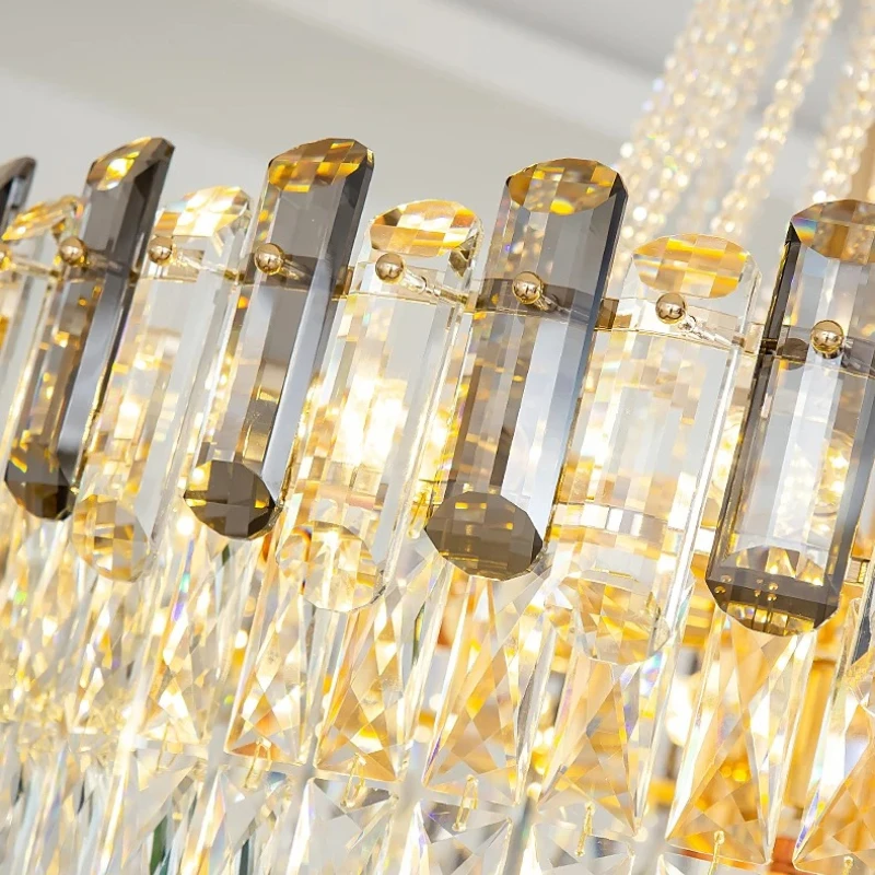 Modern Luxury Crystal Chandelier Suitable for Living Rooms Villas Hotel Lobbies Pendant Lamp Indoor Lighting Hanging Fixture
