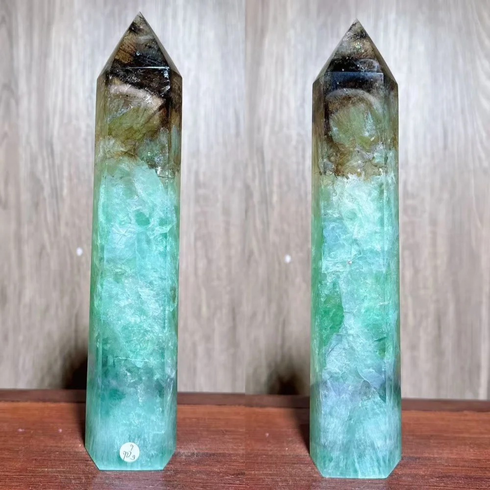 1PC Natural Unique Big Smoky Fluorite Big Towers Fluorite Crystal Column Magic Obelisk Point Earth Healing Crystals Lucky Gifts