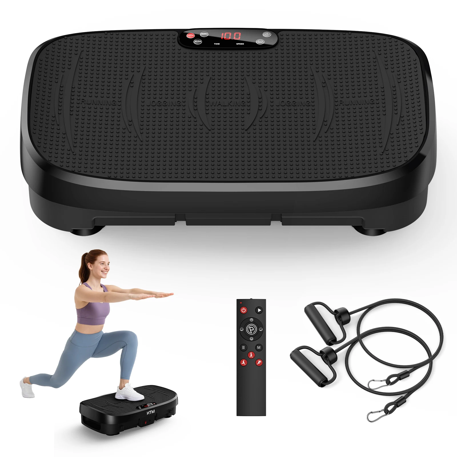 Vibration Exercise Plate Fat Burning Machine 120 Adjustable Speed Levels Whole Body Workout Platform Lymphatic Drainage Shaking