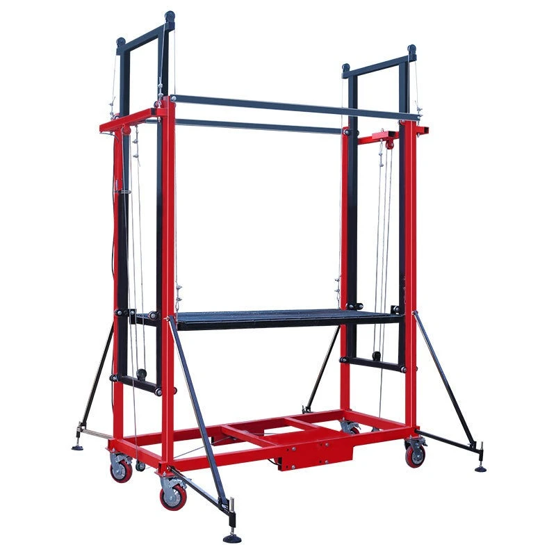 Electric scaffolding home decoration site construction remote control lifting mobile folding multi-functional lifting platform