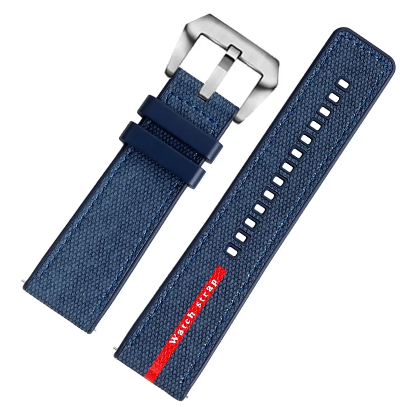 22/24/26mm For Panerai Luminor Submersible Due Luna Rossa PAM01314/1565/1404/441 Watch Strap Nylon Rubber Band Silicone Bracelet