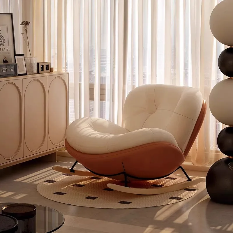 Pads Design Chairs Living Room Modern Footrest Single Back Support Chairs Comfy Rocking Muebles Para El Hogar Home Accessories