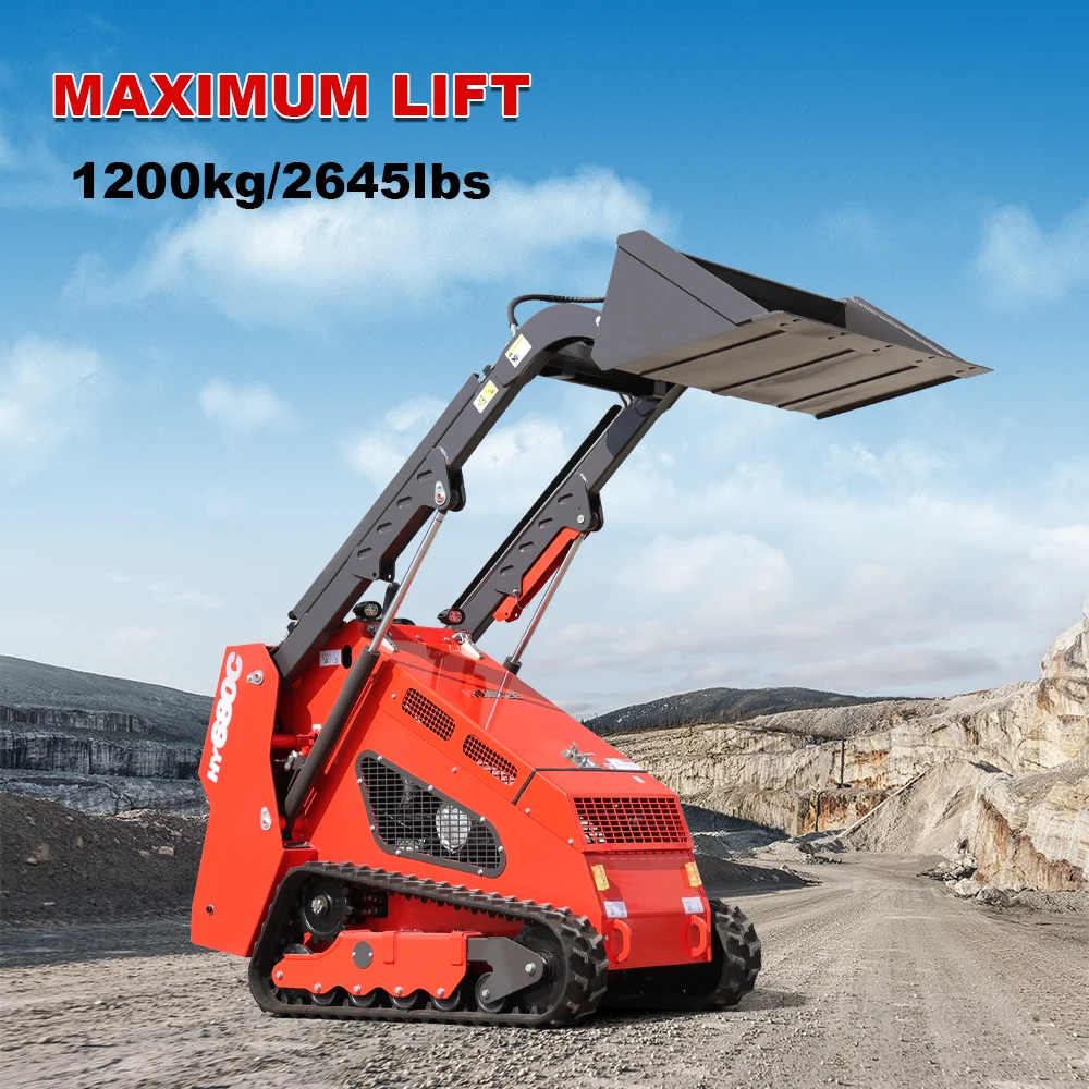 Multifunctional Mini Skid Steer Loader | 25HP Diesel-Powered Loader for Farms, Gardens, and Parks – Customization Available