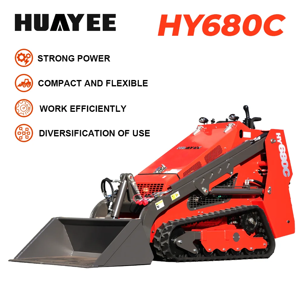 Multifunctional Mini Skid Steer Loader | 25HP Diesel-Powered Loader for Farms, Gardens, and Parks – Customization Available
