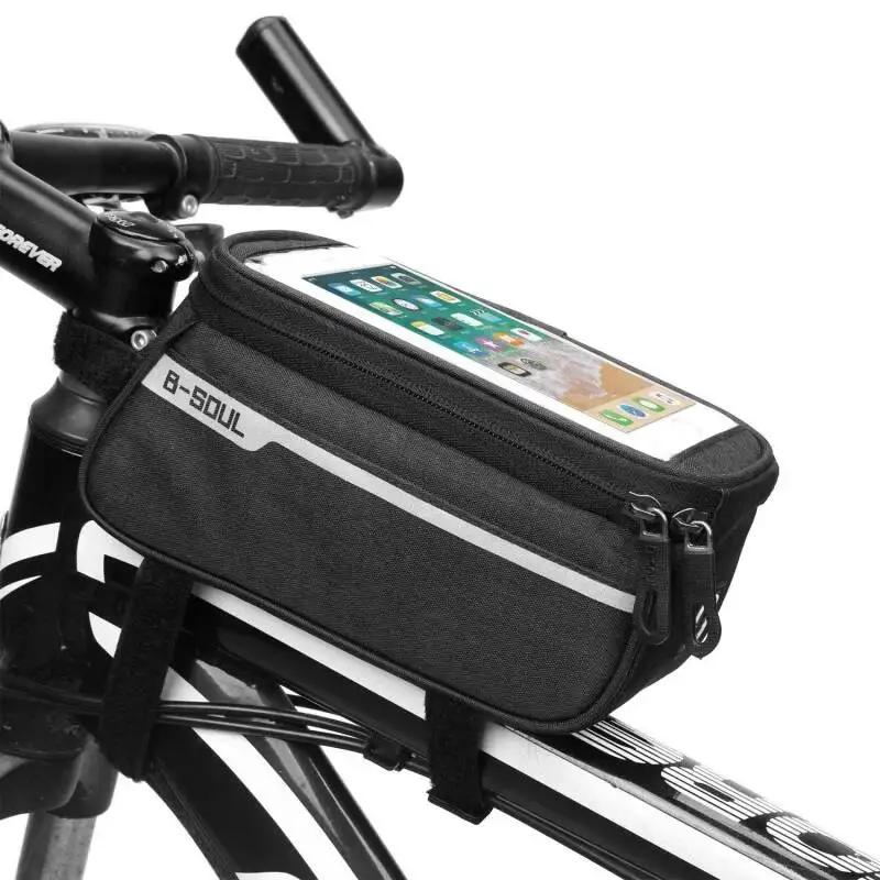 ESLNF Mountain Touch Screen Mobile Phone Bicycle Front Top Tube Frame Rainproof Bike Upper Pipe Bag