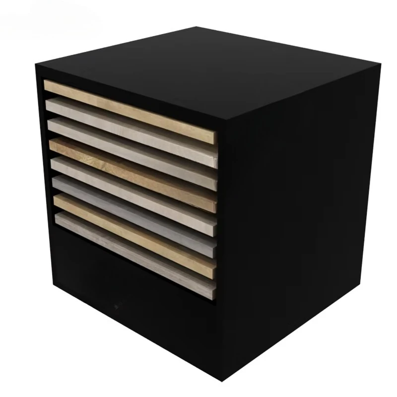 &c Factory Custom Size Modern Portable 2mm Pull-Out Sliding Metal Ceramic Tile Wood Flooring Combination Display Cabinet Drawer