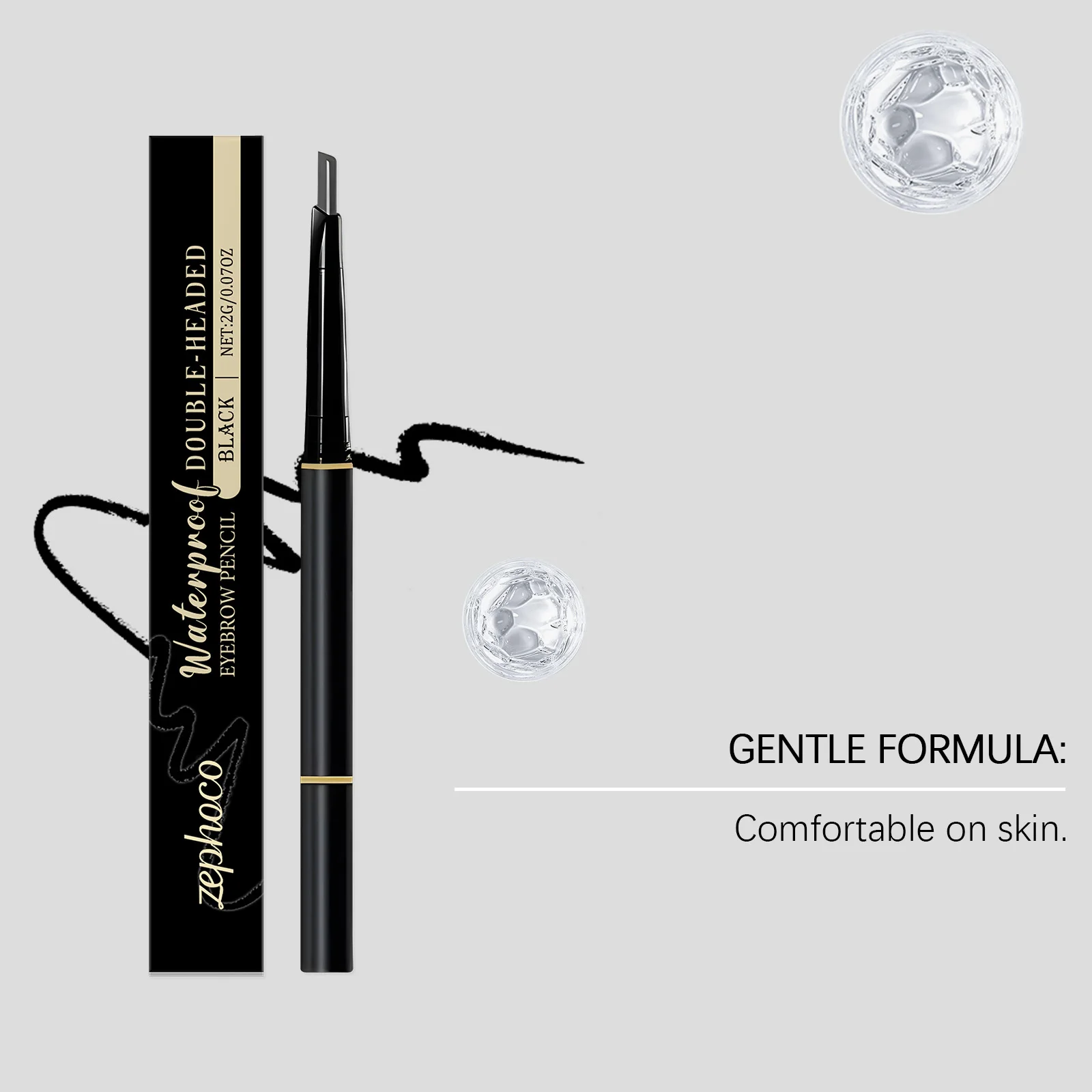 2 In1 Eyebrow Pencil Long Lasting Double-Headed Eyebrow Pencil 3 Colors Waterproof Anti-Smudged Makeup for Women Cosmetics