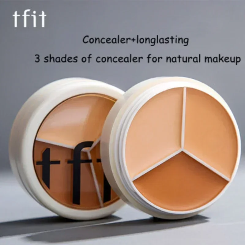 Tfit 3-color Concealer Palette Moisturizing Cover Dark Circles and Acne Marks Contouring Cream Shadow Original Pretty Makeup