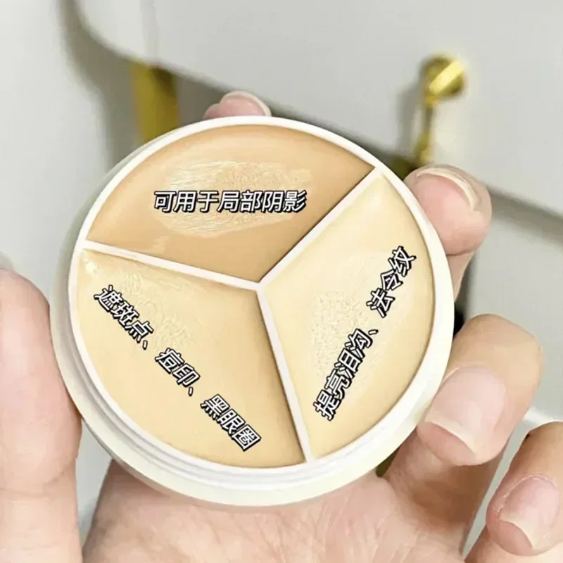 Tfit 3-color Concealer Palette Moisturizing Cover Dark Circles and Acne Marks Contouring Cream Shadow Original Pretty Makeup
