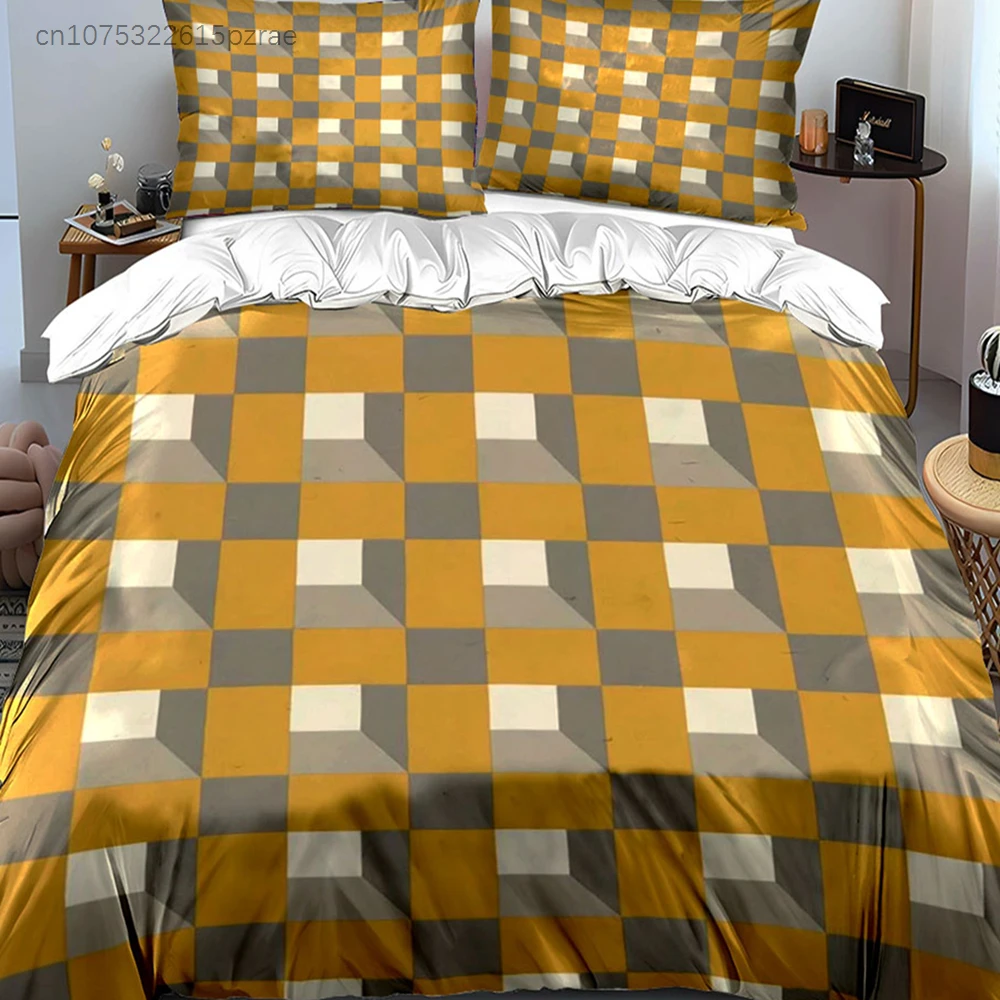 Geometric Pattern Decor Set Multiple Sizes kid's And adults' Bedroom Exquisite 3PC Bedding set, Gift
