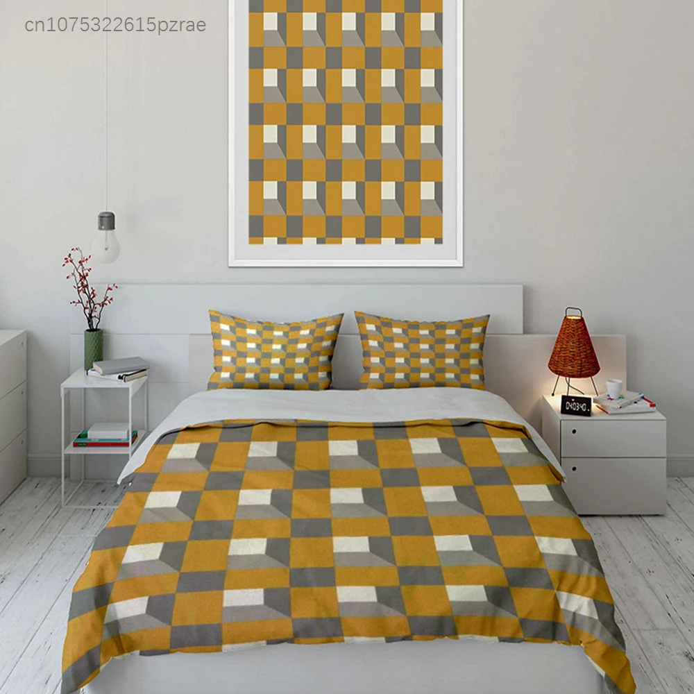 Geometric Pattern Decor Set Multiple Sizes kid's And adults' Bedroom Exquisite 3PC Bedding set, Gift