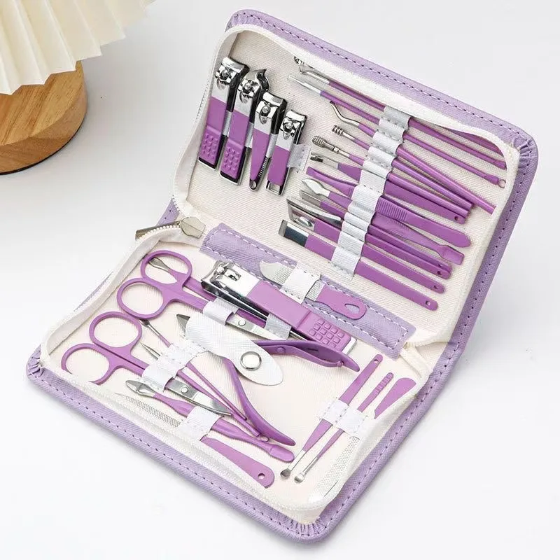 30 in 1 Manicure Set Nail Clipper Set Nail Kit for Women Men Stainless Steel Manicure Kit Professional with Travel Case Multiple