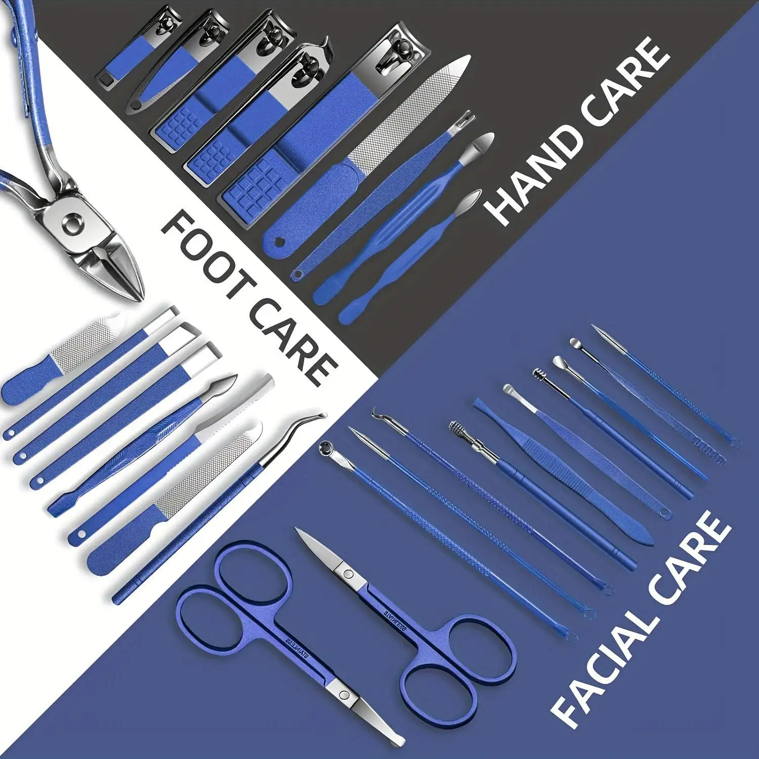 30 in 1 Manicure Set Nail Clipper Set Nail Kit for Women Men Stainless Steel Manicure Kit Professional with Travel Case Multiple