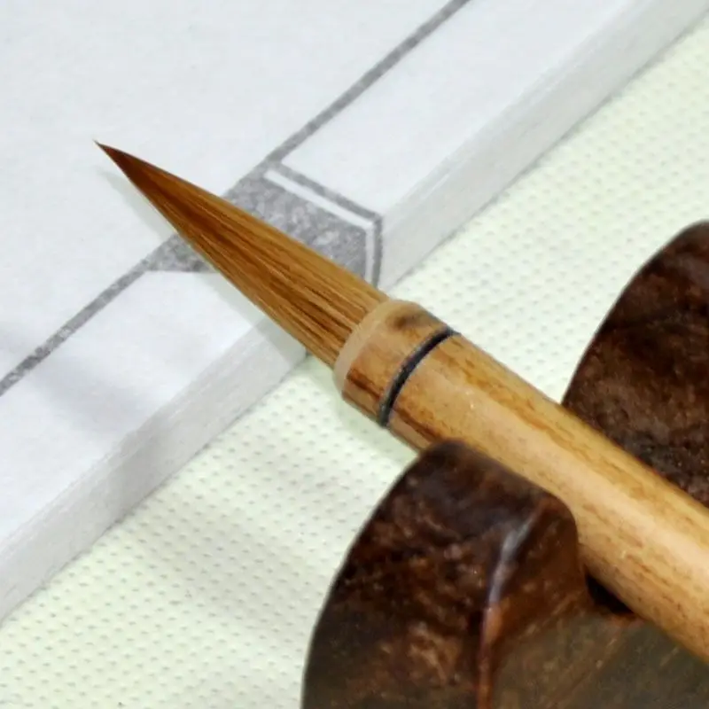 Ou Style Regular Script Mixed Hair Calligraphy Brushes Set Yan Zhengqing Regular Script Chinese Brush Running Script Art Supply