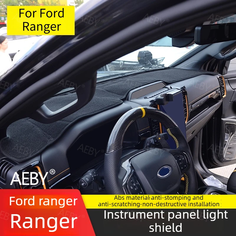 For Ford Ranger 2022-2026 Dashboard cover dash pad,Anti-glare customization,UV protection,Center console heat insulation