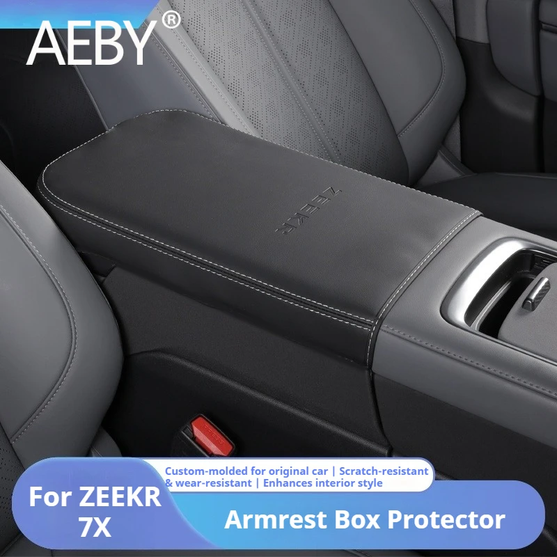 AEBY For ZEEKR 7X 2024 2025 Custom Fit Center Console Armrest Box Cover Anti-Scratch Protective Mat Car Interior Accessories