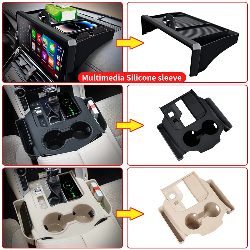 For 2021-2027 Toyota Land Cruiser 300 center console Storage Protection sleeve gear cover LC300 Interior upgrade Accessories