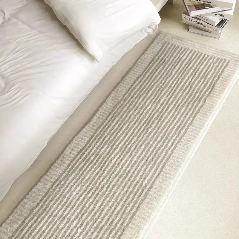 Bedroom Carpet Bedside Long Floor Mat Soft Fluffy Comfortable Foot Mats Japanese Minimalist Home Decoration Rug for Living Room