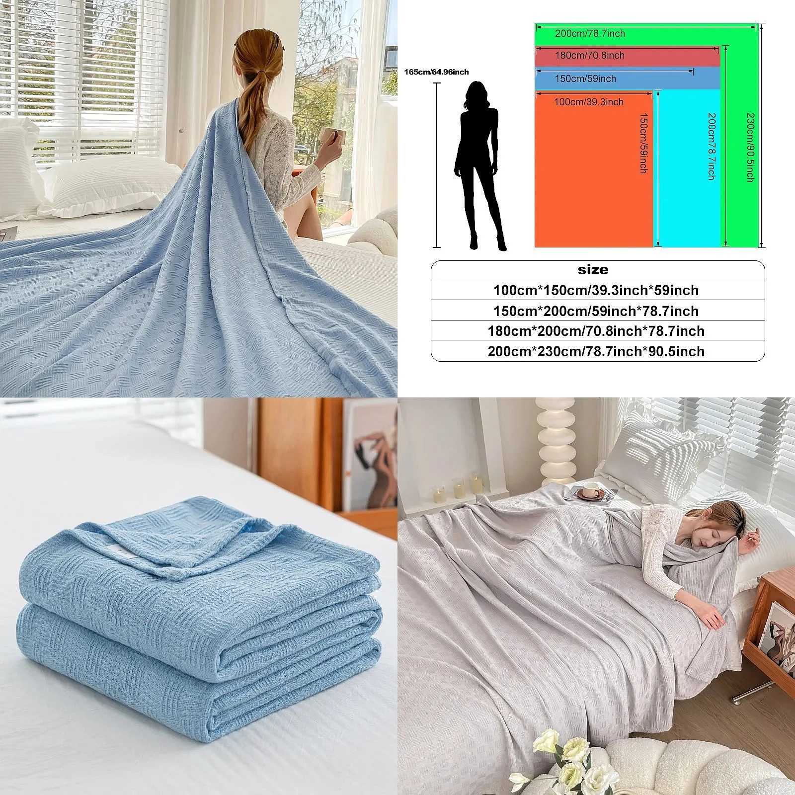 Summer Air-Conditioned Room Coverlet Breathable Skin-friendly Cover Blanket Lightweight Machine Washable Thin Quilt Home Decor