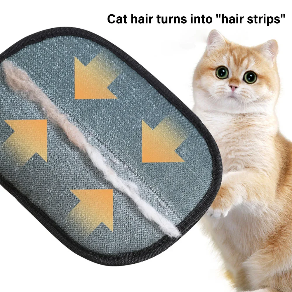 Pet Hair Removal Tool Reusable Static Removal Gloves, Double-Sided Grooming Gloves for Pets, Removes Pet Fur Hair for Carpets