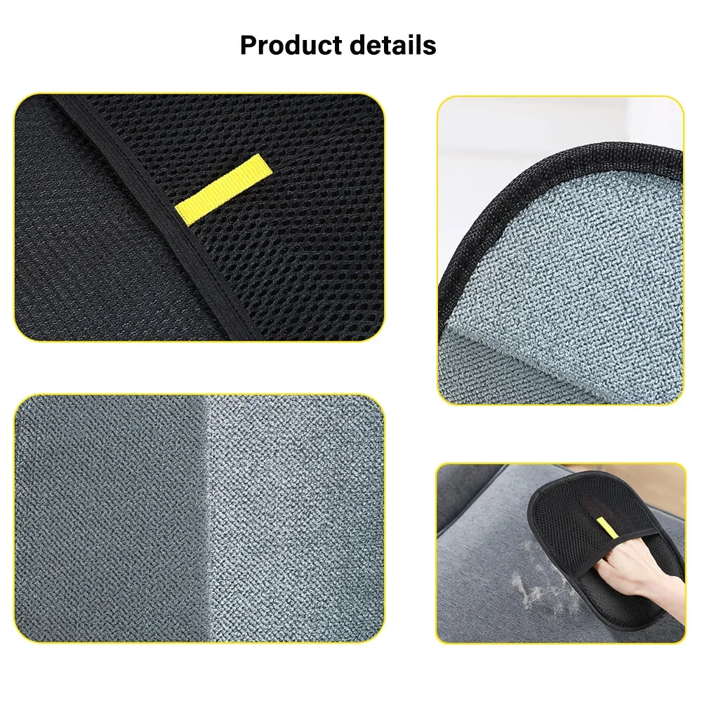 Pet Hair Removal Tool Reusable Static Removal Gloves, Double-Sided Grooming Gloves for Pets, Removes Pet Fur Hair for Carpets