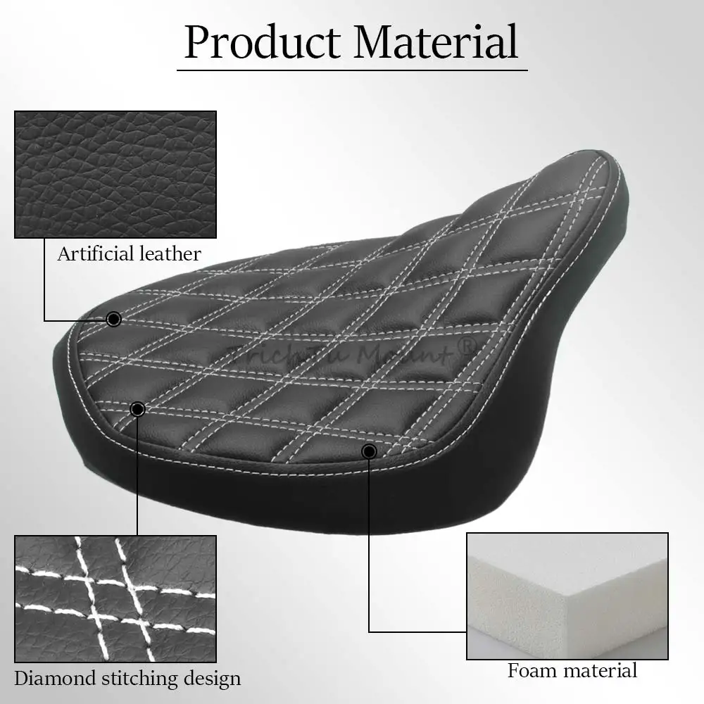 1 Pc High Quality Motorcycle Classic Design Seat Fits For Triumph Bonneville Bobber 2017-2025 Black Models 2018-2020 Black White