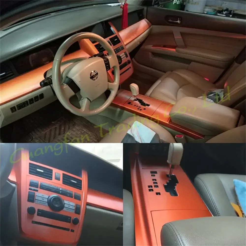 For Nissan Teana J31 2004-2007 Interior Central Control Panel Door Handle 3D 5D Carbon Fiber Car Stickers Decals