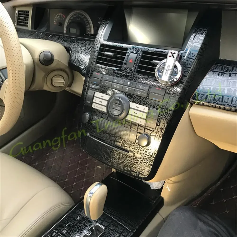 For Nissan Teana J31 2004-2007 Interior Central Control Panel Door Handle 3D 5D Carbon Fiber Car Stickers Decals