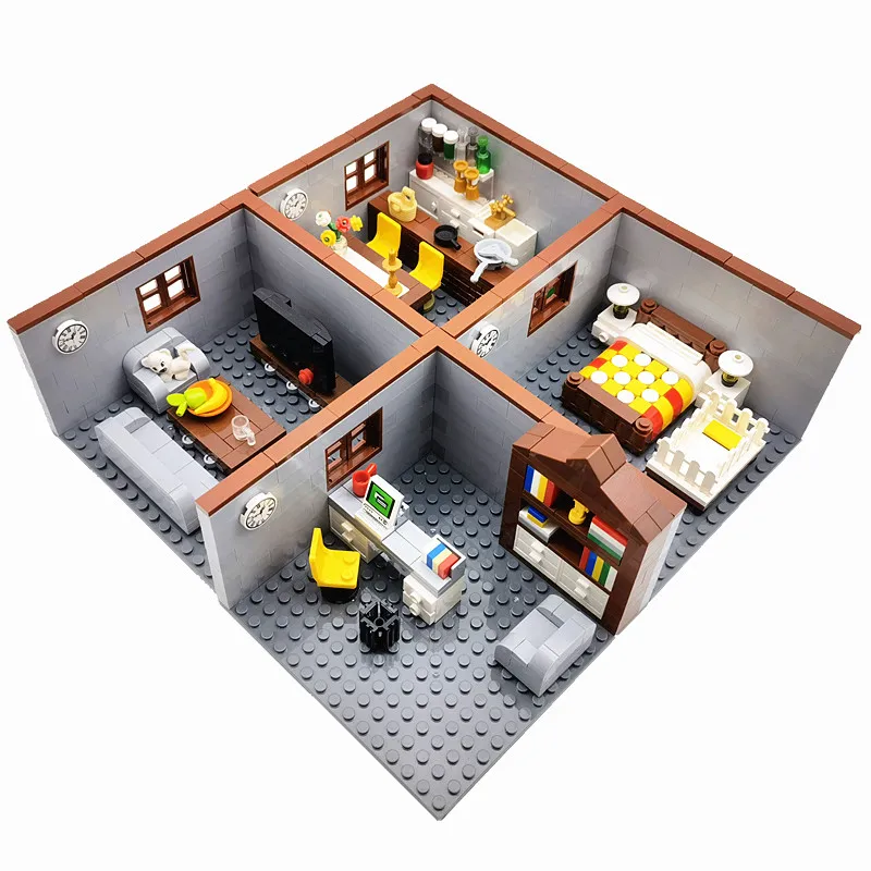 Compatible Classic City Blocks House Furniture MOC for Kids DIY Toys Bathroom Toilet Hand Basin WC Closestool Building Bricks