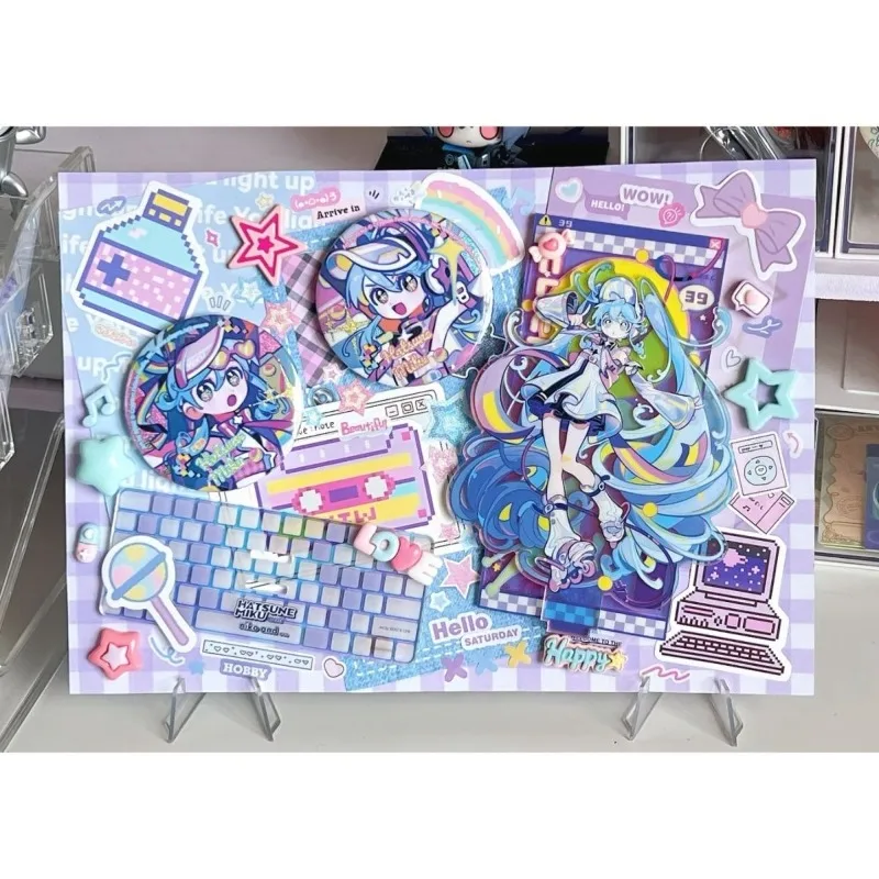 Hatsune Miku Acrylic Stand Figure Badge Hatsune Miku Project DIVA Anime Peripheral Cute Cartoon Creativity Desktop Ornament New