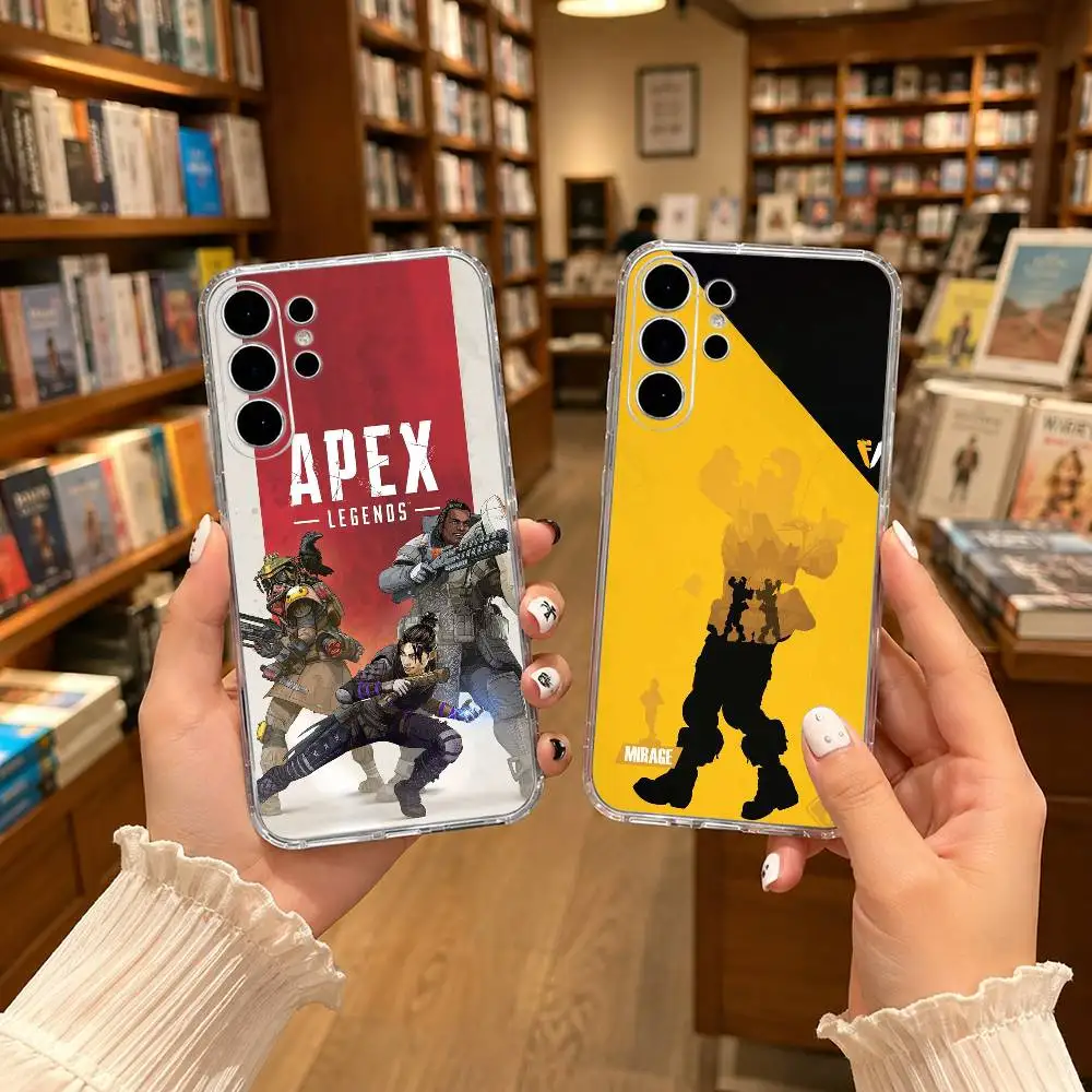 A-Apex Legends-gun-game Transparent phone Case For Samsung S25,24,21,22,21,20,10,S9Ultra,Plus,Fe,Lite