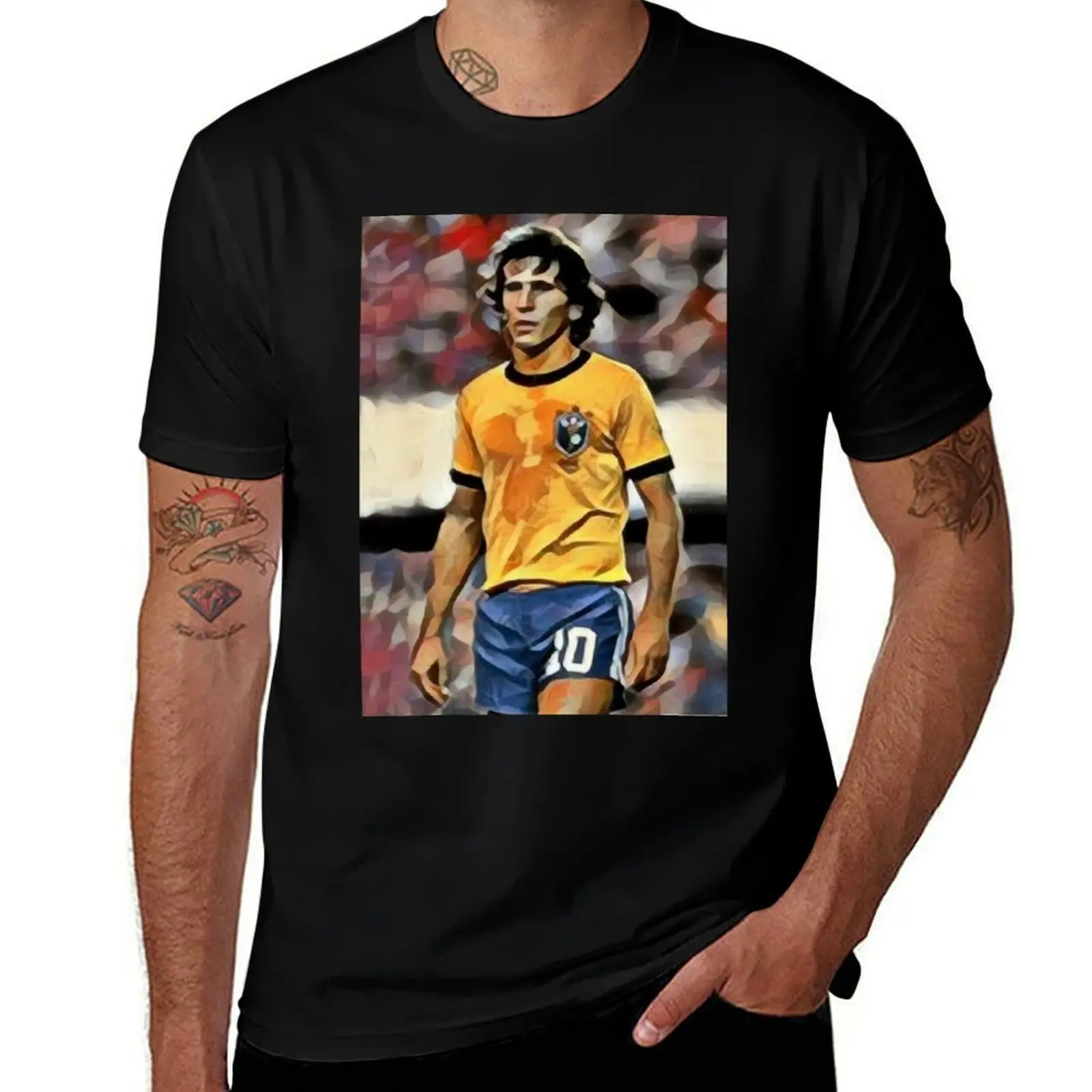 the mighty, incomparable, ZICO - Brazilian Legend T-Shirt anime tshirt man clothes heavy weight t shirts for men