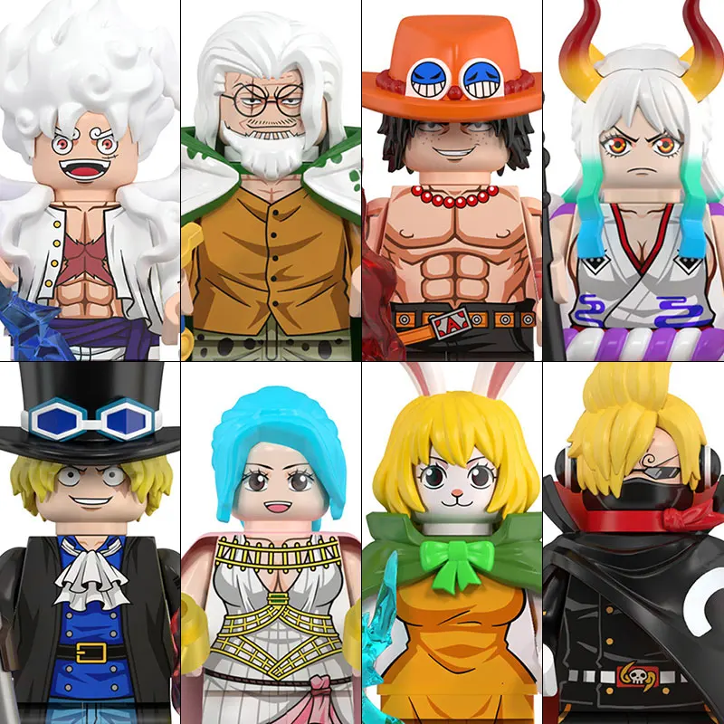 WM6222 ONE PIECE Luffy  Zoro Nami Sanji Chopper Building Blocks Mini Action Figure Accessories Halloween Christmas Gifts for Kid