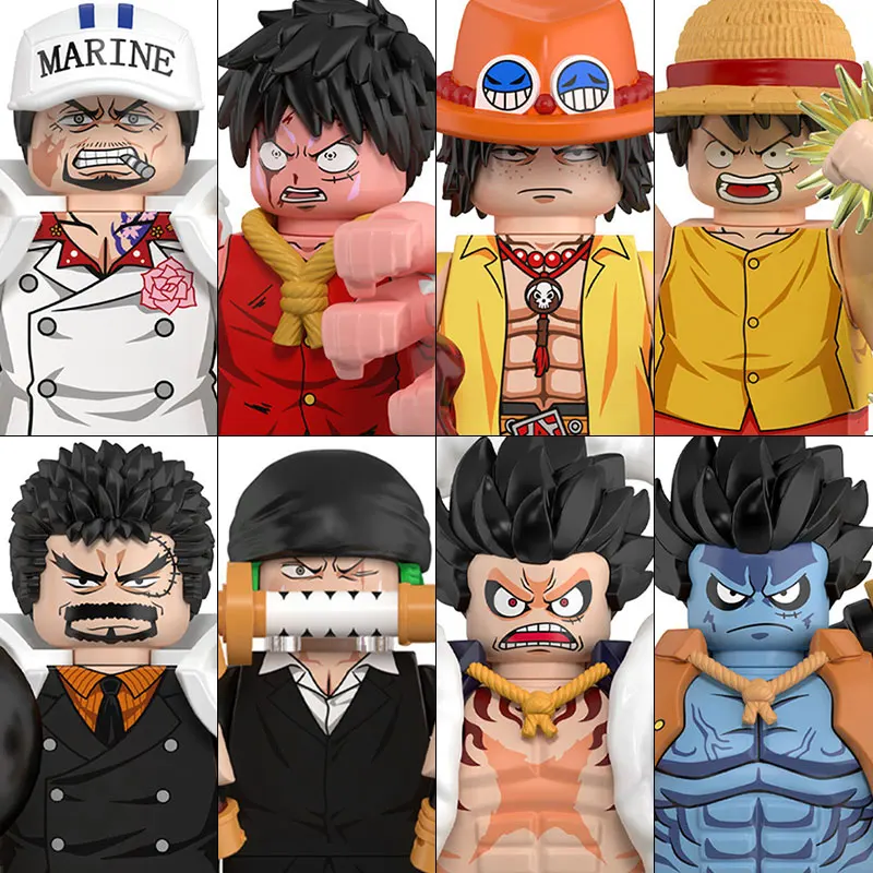 WM6222 ONE PIECE Luffy  Zoro Nami Sanji Chopper Building Blocks Mini Action Figure Accessories Halloween Christmas Gifts for Kid