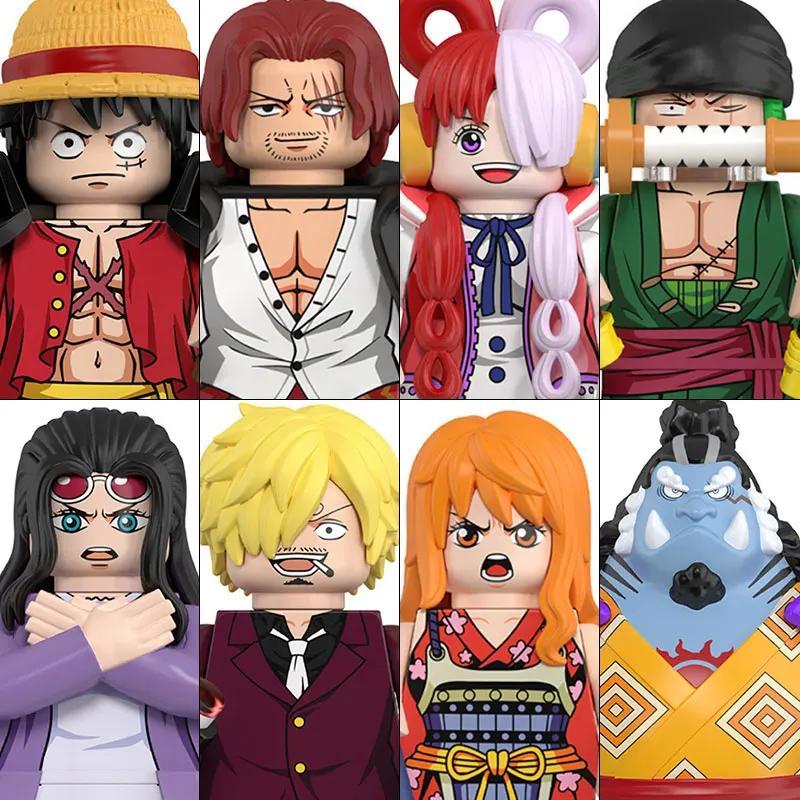 WM6222 ONE PIECE Luffy  Zoro Nami Sanji Chopper Building Blocks Mini Action Figure Accessories Halloween Christmas Gifts for Kid
