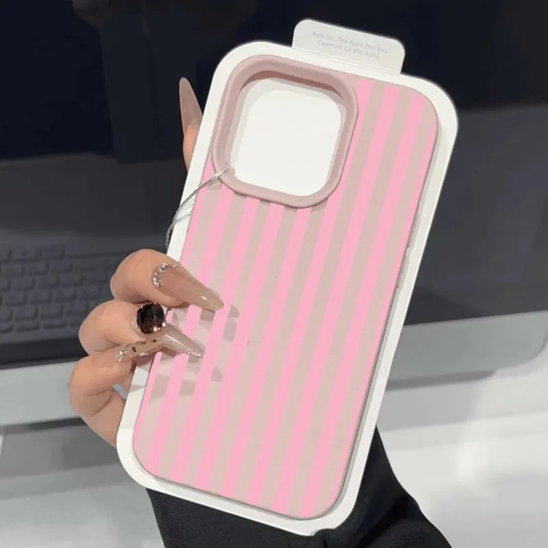Fashionable Yellow Striped Phone Case For Xiaomi Redmi 14 Pro Plus 5G 13 12 11 10 Redmi 15C 14C 13C 4G Minimalist Soft TPU Cover
